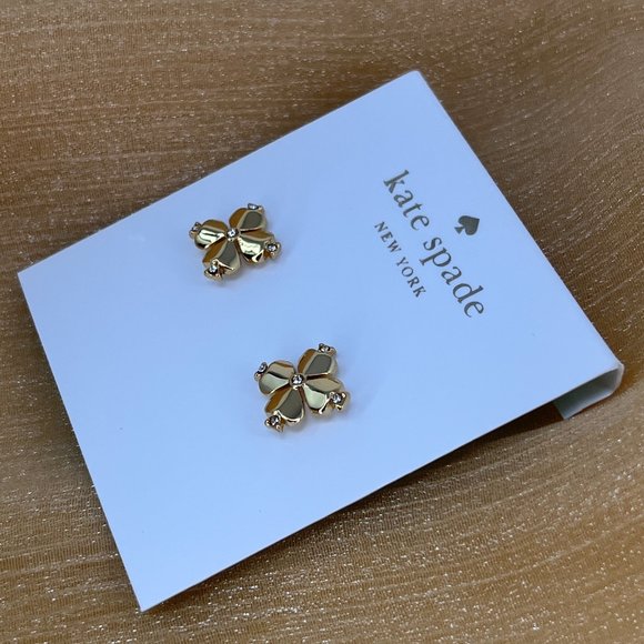 Kate Spade Legacy Logo Spade Flower Studs (with GIFT BAG) - Picture 5 of 7